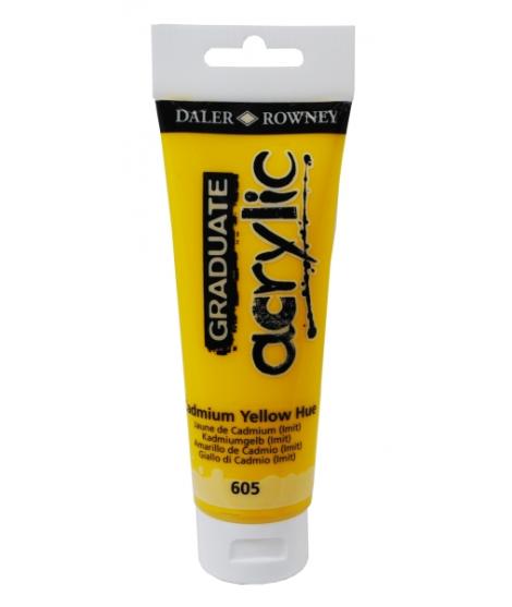 Daler Rowney Graduate Pintura Acrilica - Tubo de Plastico - 120ml - Color Amarillo de Cadmio