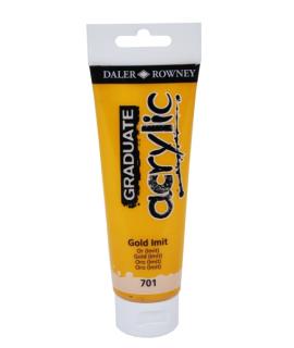 Daler Rowney Graduate Pintura Acrilica - Tubo de Plastico - 120ml - Color Imitacion Oro