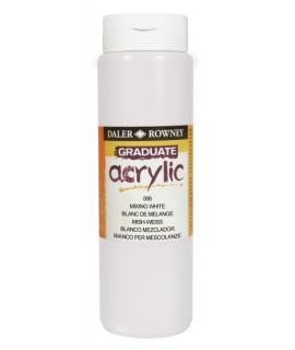 Daler Rowney Graduate Pintura Acrilica - Botella de Plastico - 500ml - Color Blanco de Mezcla