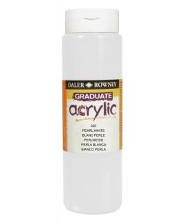 Daler Rowney Graduate Pintura Acrilica - Botella de Plastico - 500ml - Color Blanco Perla