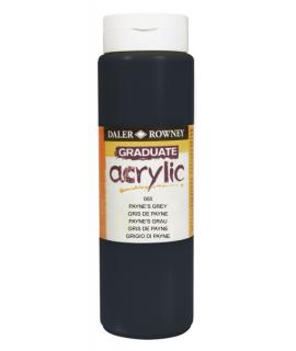 Daler Rowney Graduate Pintura Acrilica - Botella de Plastico - 500ml - Color Gris de Payne