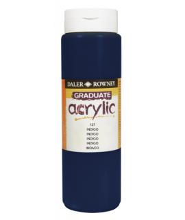 Daler Rowney Graduate Pintura Acrilica - Botella de Plastico - 500ml - Color Indigo