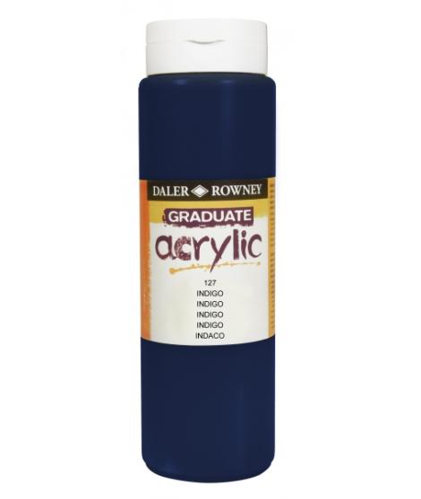 Daler Rowney Graduate Pintura Acrilica - Botella de Plastico - 500ml - Color Indigo