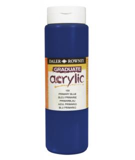 Daler Rowney Graduate Pintura Acrilica - Botella de Plastico - 500ml - Color Azul Primario