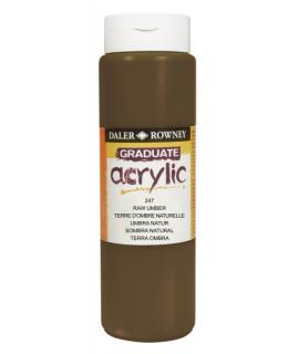 Daler Rowney Graduate Pintura Acrilica - Botella de Plastico - 500ml - Color Sombra Natural