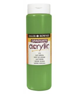 Daler Rowney Graduate Pintura Acrilica - Botella de Plastico - 500ml - Color Verde Vejiga