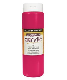 Daler Rowney Graduate Pintura Acrilica - Botella de Plastico - 500ml - Color Rosa Permanente