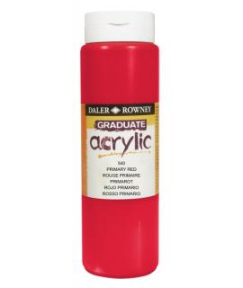 Daler Rowney Graduate Pintura Acrilica - Botella de Plastico - 500ml - Color Rojo Primario