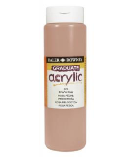Daler Rowney Graduate Pintura Acrilica - Botella de Plastico - 500ml - Color Rosa Melocoton