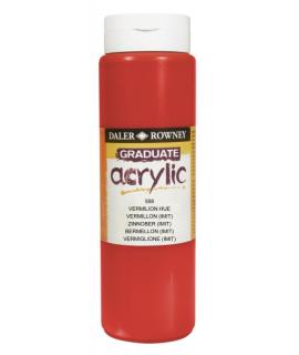 Daler Rowney Graduate Pintura Acrilica - Botella de Plastico - 500ml - Color Bermellon