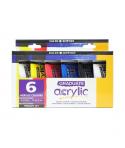 Daler Rowney Graduate Pack de 6 Pinturas Acrilicas - 75ml - Colores Surtidos