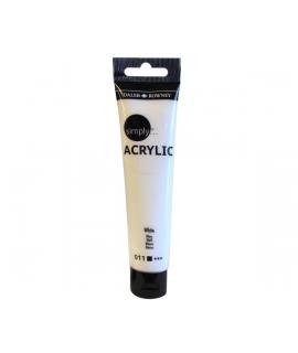 Daler Rowney Simply Pintura Acrilica - Tubo de Plastico - 75ml - Color Blanco