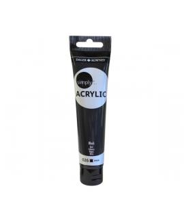 Daler Rowney Simply Pintura Acrilica - Tubo de Plastico - 75ml - Color Negro