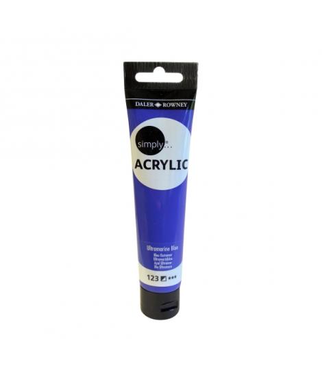Daler Rowney Simply Pintura Acrilica - Tubo de Plastico - 75ml - Color Ultramarino