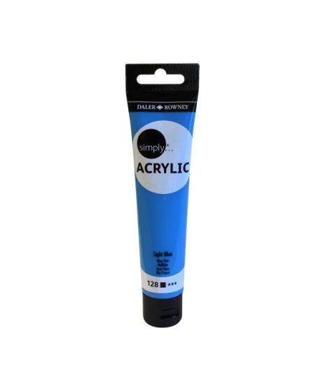 Daler Rowney Simply Pintura Acrilica - Tubo de Plastico - 75ml - Color Azul Claro