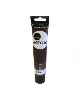 Daler Rowney Simply Pintura Acrilica - Tubo de Plastico - 75ml - Color Marron