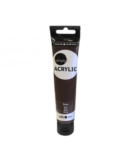 Daler Rowney Simply Pintura Acrilica - Tubo de Plastico - 75ml - Color Marron