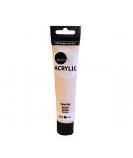 Daler Rowney Simply Pintura Acrilica - Tubo de Plastico - 75ml - Color Rosa Melocoton