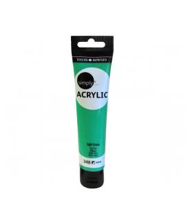 Daler Rowney Simply Pintura Acrilica - Tubo de Plastico - 75ml - Color Verde Claro