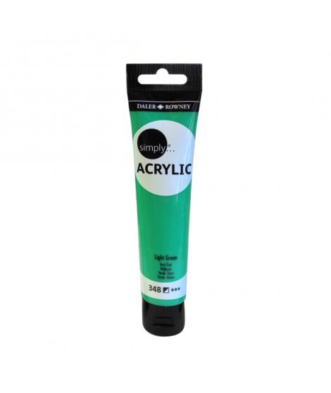 Daler Rowney Simply Pintura Acrilica - Tubo de Plastico - 75ml - Color Verde Claro