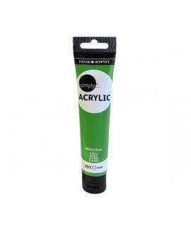 Daler Rowney Simply Pintura Acrilica - Tubo de Plastico - 75ml - Color Verde Medio