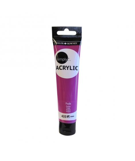 Daler Rowney Simply Pintura Acrilica - Tubo de Plastico - 75ml - Color Lila