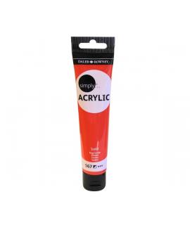 Daler Rowney Simply Pintura Acrilica - Tubo de Plastico - 75ml - Color Escarlata