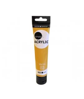 Daler Rowney Simply Pintura Acrilica - Tubo de Plastico - 75ml - Color Ocre Amarillo