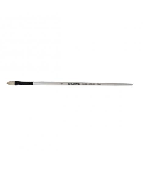 Daler Rowney Graduate Pincel para Oleo - Pelo de Cerda Natural - Mango Largo - Lengua de Gato - N°4