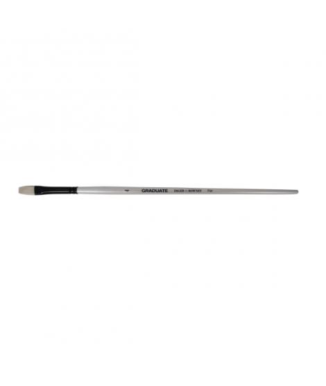 Daler Rowney Graduate Pincel para Oleo - Pelo de Cerda Natural - Mango Largo - Plano - N° 4