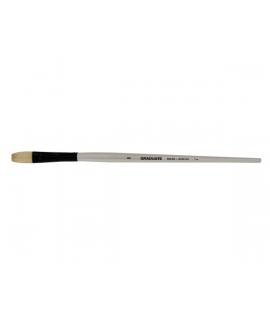 Daler Rowney Graduate Pincel para Oleo - Pelo de Cerda Natural - Mango Largo - Plano - N°8