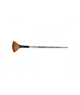 Daler Rowney Graduate Pincel Multitecnica - Pelo Sintetico - Mango Corto - Abanico Nº 4