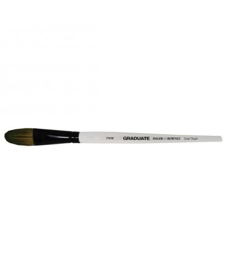 Daler Rowney Graduate Pincel Acuarela - Mezcla de Pelo de Pony y Sintetico - Mango Corto - Oval Lavis 3/4"