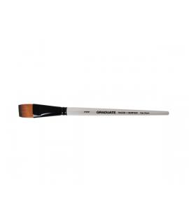 Daler Rowney Graduate Pincel Multitecnica - Pelo Sintetico - Mango Corto - Plano Lavis, 3/4"