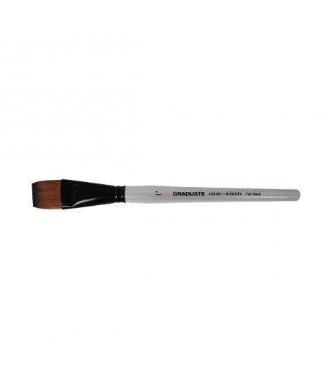 Daler Rowney Graduate Pincel Multitecnica - Pelo Sintetico - Mango Corto - Plano Lavis 1"