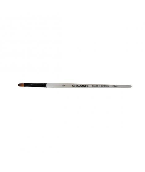 Daler Rowney Graduate Pincel Multitecnica - Pelo Sintetico - Mango Corto - Lengua de Gato Nº6