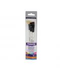 Daler Rowney Graduate Pack de 3 Pinceles Multitecnica - Pelo de Cerda y Pelo Sintetico - Mango Corto