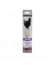 Daler Rowney Graduate Pack de 4 Pinceles Multitecnica - Pelo Sintetico - Mango Corto