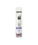 Daler Rowney Graduate Pack de 4 Pinceles Multitecnica - Pelo Sintetico - Mango Corto