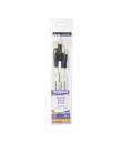 Daler Rowney Graduate Pack de 4 Pinceles para Oleo - Pelo de Cerda Natural - Mango Corto