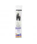 Daler Rowney Graduate Pack de 4 Pinceles para Oleo - Pelo de Cerda Natural - Mango Corto