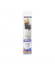 Daler Rowney Graduate Pack de 4 Pinceles Multitecnica - Pelo Sintetico - Mango Corto
