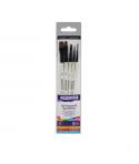 Daler Rowney Graduate Pack de 5 Pinceles Multitecnica - Pelo Sintetico - Mango Corto