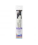 Daler Rowney Graduate Pack de 5 Pinceles Multitecnica - Pelo Sintetico - Mango Corto