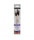 Daler Rowney Graduate Pack de 5 Pinceles Multitecnica - Pelo Sintetico - Mango Corto