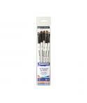 Daler Rowney Graduate Pack de 5 Pinceles Multitecnica - Pelo Sintetico - Mango Corto