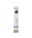 Daler Rowney Graduate Pack de 5 Pinceles para Oleo - Pelo de Cerda Natural - Mango Largo