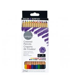 Daler Rowney Simply Pack de 24 Lapices Colores - Colores Surtidos