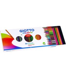 Giotto Stilnovo Acqarell Pack de 36 Lapices de Colores Acuarelables - Forma Hexagonal - Mina 3.3mm - Colores Surtidos