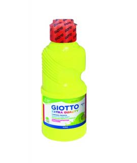Giotto Extra Quality Fluo Tempera - 250ml - Lispa para el Uso - Botella Bio Pet - Color Amarillo Fluorescente